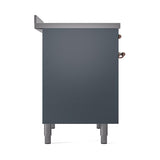 ILVE UNDI406QNMPBGP Nostalgie II Noblesse 40 inch Induction Range (Solid Door, Blue Grey, Copper)