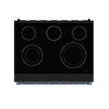 36 Inch Professional Electric Range In Black/blue  Gordon Ramsay Series
