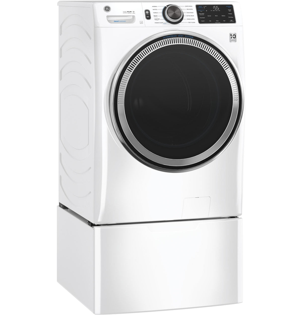 GE® ENERGY STAR® 4.8 cu. ft. Capacity Smart Front Load Steam Washer with SmartDispense™ UltraFresh Vent System with OdorBlock™ and Steam
