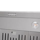 36 Inch Professional Range Hood, 16.5 Inches Tall In Stainless Steel (discontinued)