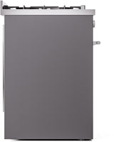 Professional Plus II 30 Inch Dual Fuel Natural Gas Freestanding Range in Matte Graphite with Trim