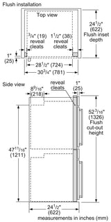 Benchmark™ Double Wall Oven 30'' Door hinge: Right, Stainless Steel