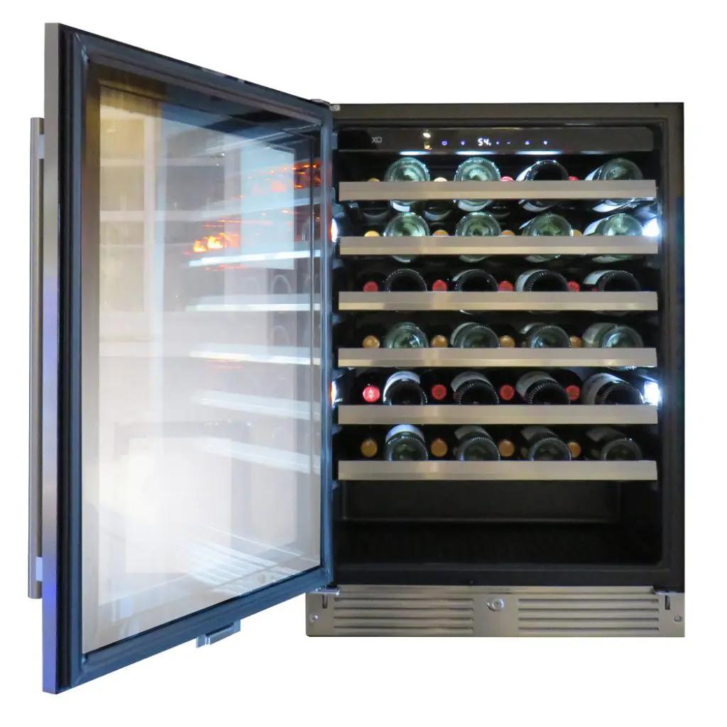 24" Wine Cooler 1 Zone SS Glass LH