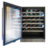 24" Wine Cooler 1 Zone SS Glass RH