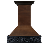 ZLINE 36" Wooden Wall Mount Range Hood in Antigua and Walnut (9373AR-36)
