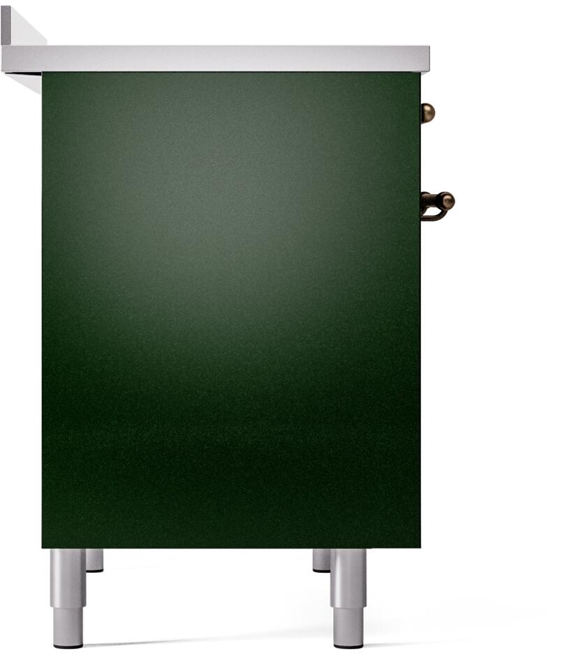 Nostalgie II 40 Inch Electric Freestanding Range in Emerald Green with Bronze Trim