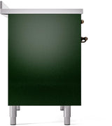 Nostalgie II 40 Inch Electric Freestanding Range in Emerald Green with Bronze Trim