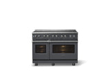 48"W. Induction Range (Finish: Cast Black, Trim: Polished Chrome)