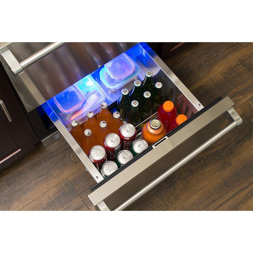 24-In Professional Built-In Refrigerated Drawers with Door Style - Stainless Steel, Door Swing - Field Reversible