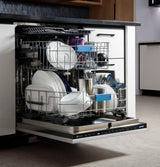 GE Profile™ ENERGY STAR® Panel-Ready Top Control Stainless Interior Dishwasher with Microban™ Antimicrobial Technology