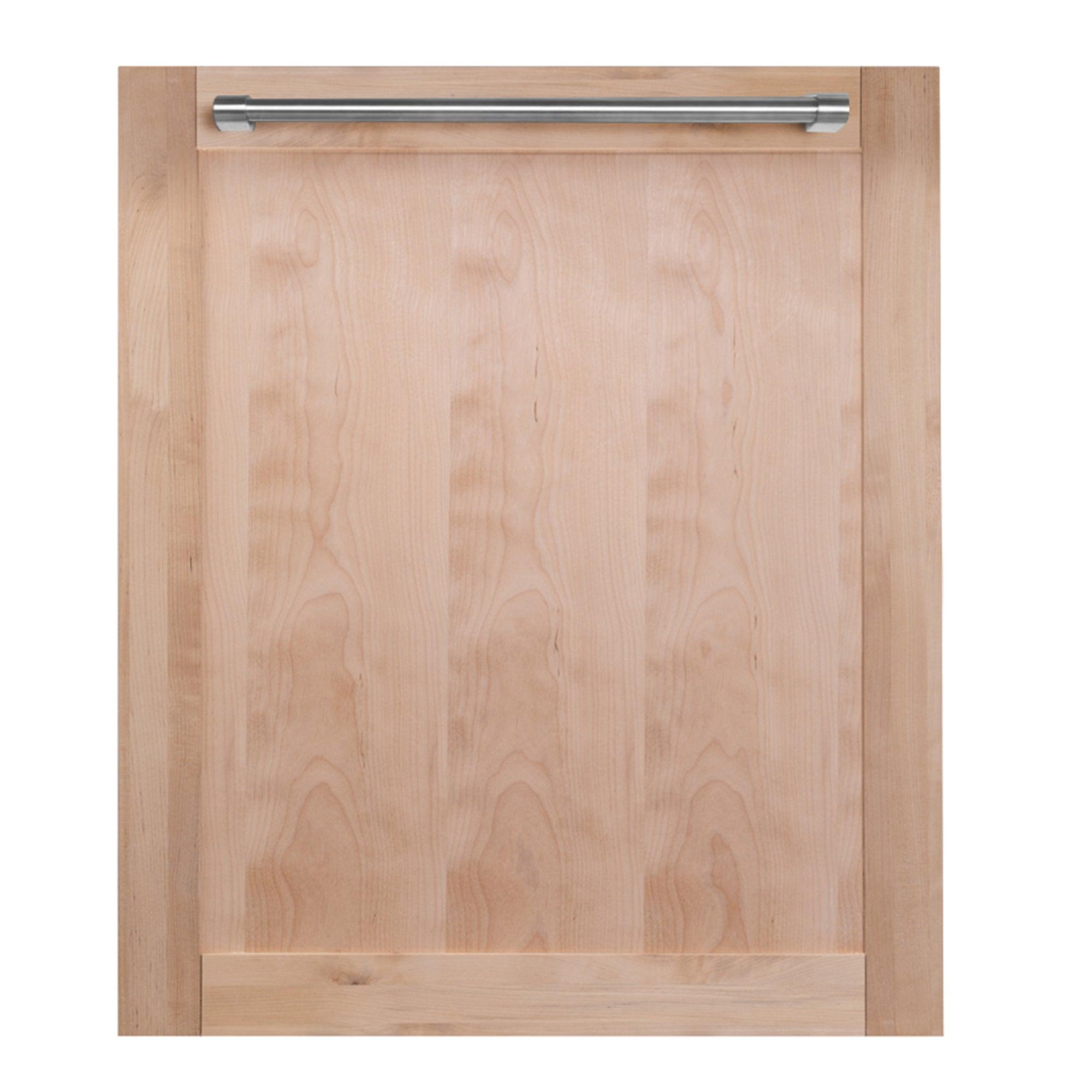 ZLINE 24 in. Top Control Dishwasher with Stainless Steel Tub and Traditional Style Handle, 52dBa (DW-24) [Color: Unfinished Wood]