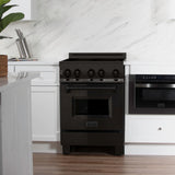 ZLINE 24" 2.8 cu. ft. Induction Range with a 4 Element Stove and Electric Oven in Black Stainless Steel (RAIND-BS-24)