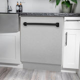 ZLINE Autograph Edition 24" 3rd Rack Top Control Tall Tub Dishwasher in DuraSnow Stainless Steel with Accent Handle, 51dBa (DWVZ-SN-24) [Color: Matte Black]