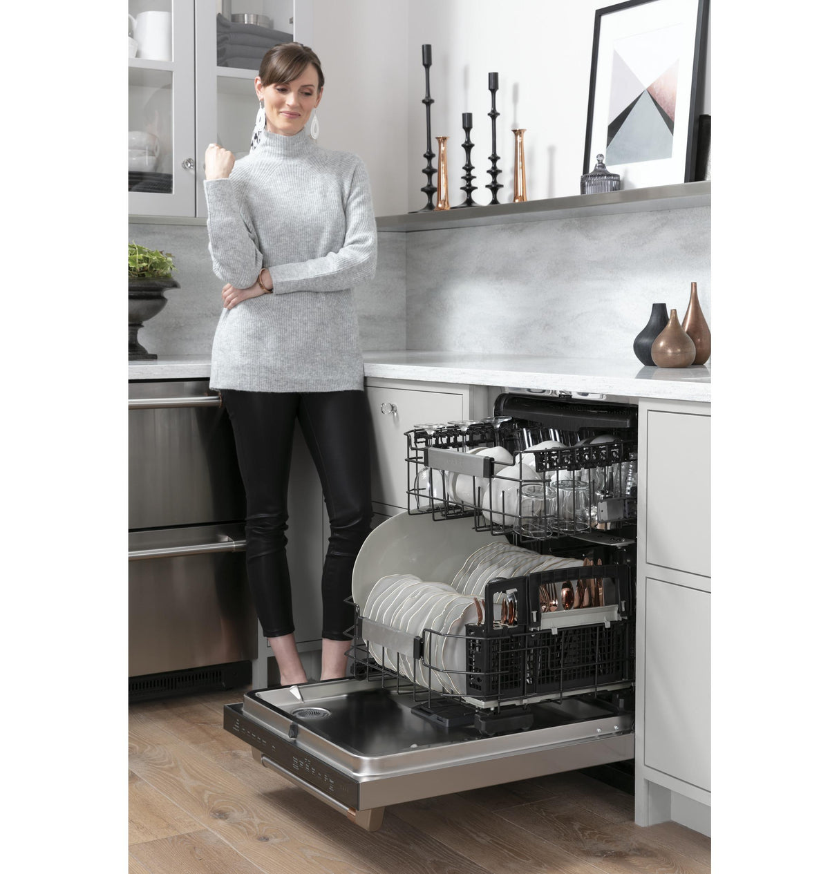 Café™ ENERGY STAR® Smart Stainless Steel Interior Dishwasher with Sanitize and Ultra Wash & Dual Convection Ultra Dry