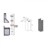 ZLINE 61" Wooden Chimney Extension for Ceilings up to 12.5 ft. (KBUU-E)