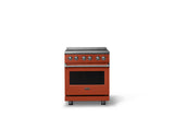 30"W. Electric Range (Finish: Spiced Cider, Trim: Polished Chrome)