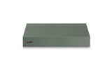 36"W. 12"H. Wall Hood + Ventilator (Finish: Eucalyptus, Trim: Brushed Brass)