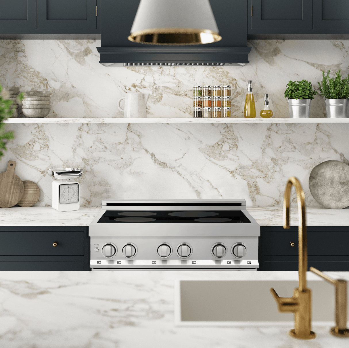 ZLINE 30" 4.0 cu. ft. Induction Range with a 4 Element Stove and Electric Oven in Stainless Steel (RAIND-30) [Color: Stainless Steel]