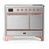 ILVE UMDIB40QNR3SSP Majestic III 40 inch Induction Range with 6 Elements, 3.82 cu. ft. Total Oven Capacity (Solid Door, Stainless Steel, Copper)