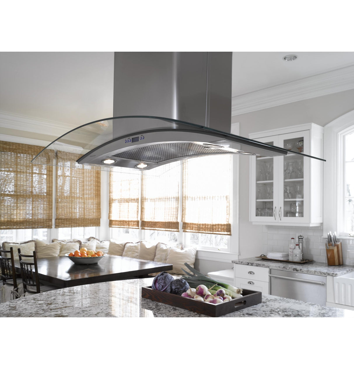 Monogram 36" Glass Canopy Island Hood