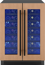 Presrv Wine Cooler, 24in UC, Panel Ready, French Door