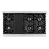 ZLINE 48 in. 6.7 cu. ft. Paramount Dual Fuel Range with 8 Burner DuoPro? Cooktop and Dual Ovens in Stainless Steel (PSDR48)