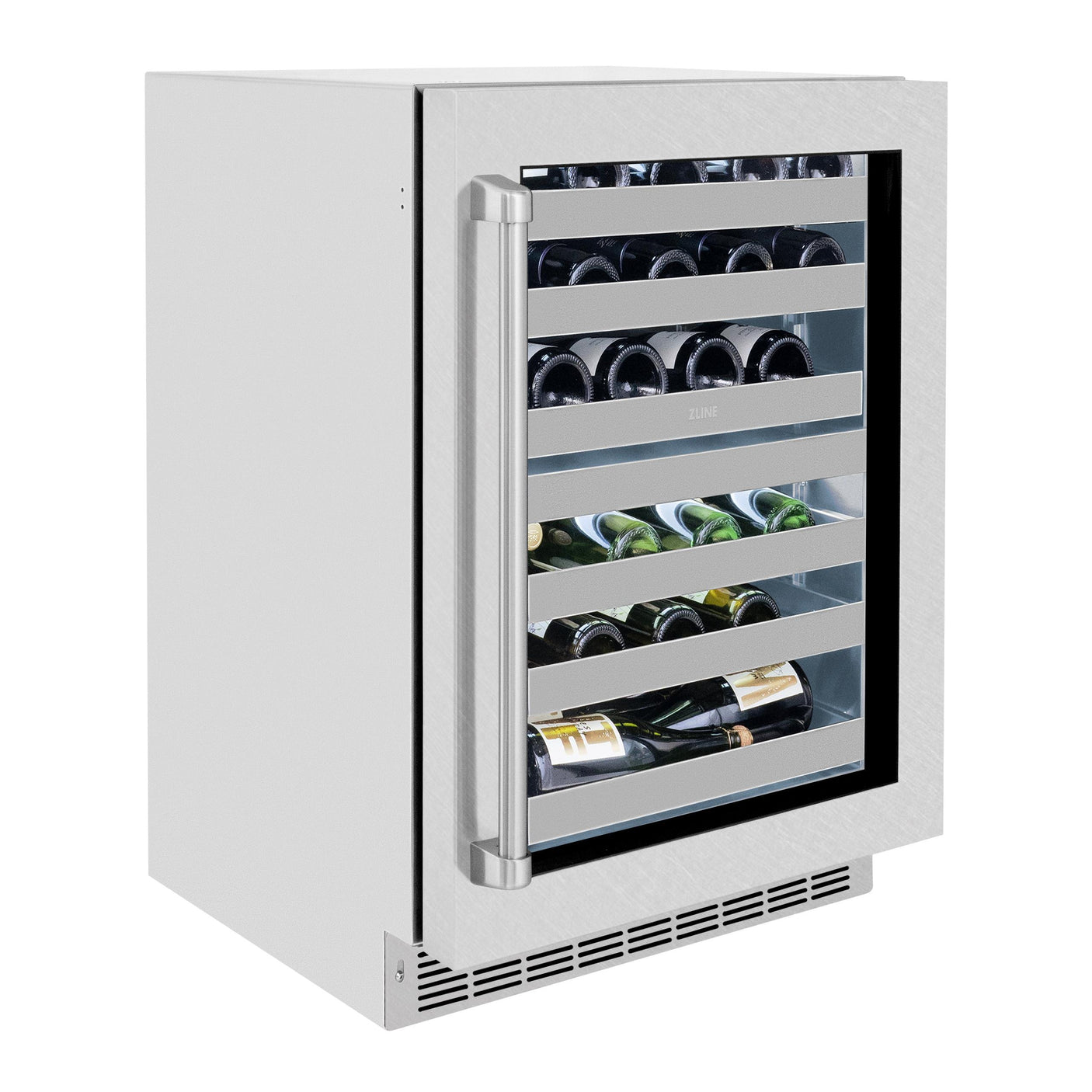 ZLINE 24 in. Touchstone Dual Zone 44 Bottle Wine Cooler With DuraSnow' Stainless Steel Glass Door (RWDO-SN-24)
