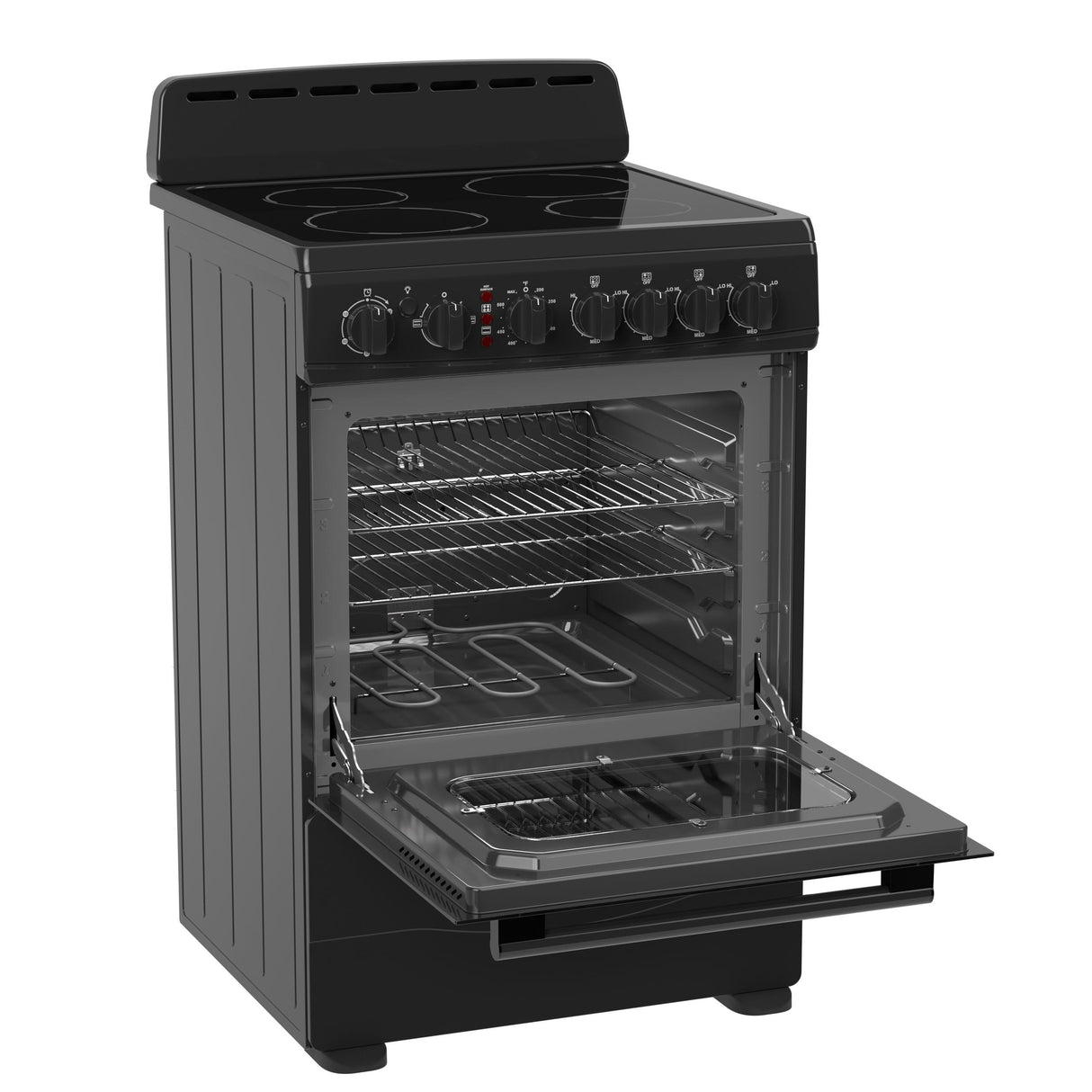Avanti 24-Inch Freestanding Electric Range with Ceramic Glass Cooktop, in Black (CERU240P1B)