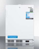 Built-in Undercounter Frost-free All-freezer for General Purpose Use, With White Exterior, Digital Thermostat, Alarm, Lock, and Hospital Grade Cord