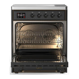 ILVE UMIB30QNR3MGB Majestic III 30 inch Induction Range with 4 Elements, 4 cu. ft. Oven Capacity (Solid Door, Graphite Matte, Burnished)
