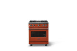 30"W. Sealed Burner Gas Range (Finish: Spiced Cider, Trim: Polished Chrome, Fuel: Natural Gas)
