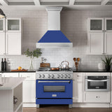 ZLINE 36 in. DuraSnow Stainless Steel Range Hood with DuraSnow Shell (8654SNX-36) [Color: Red Gloss]