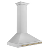 ZLINE 30 in. Autograph Edition Convertible Stainless Steel Range Hood with Stainless Steel Shell and Champagne Bronze Accents (KB4STZ-30-CB) [Color: Champagne Bronze Accents]