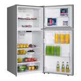 Verona VEFTF3018RSL 30 inch Top Freezer Refrigerator with 18.1 cu. ft. Total Capacity, LED Lighting, Reversible Doors, Gallon Door Storage, Recessed Handle, Energy Star (Stainless Steel Look)