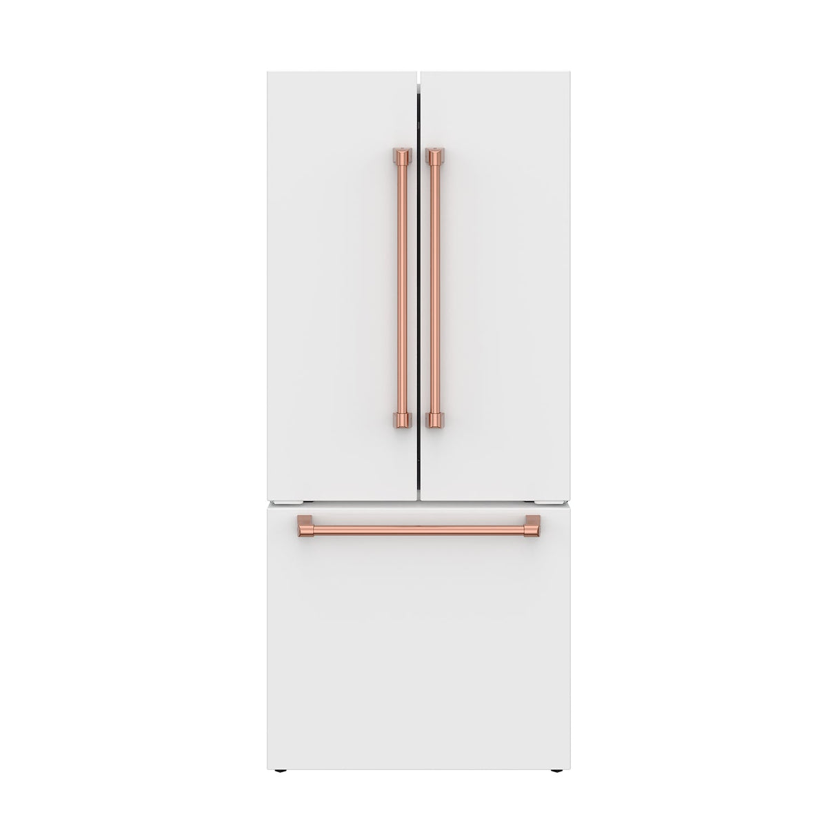 30 Inch French Door Counter Depth Refrigerator With Ice Maker - White/rose Gold  Gordon Ramsay Series