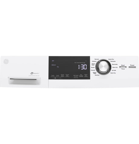 GE® 4.0 cu.ft. Capacity 24" Ventless Condenser Frontload Electric Dryer with Stainless Steel Basket
