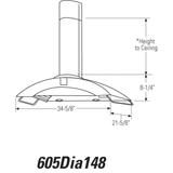 Monogram 36" Wall-Mounted Hood