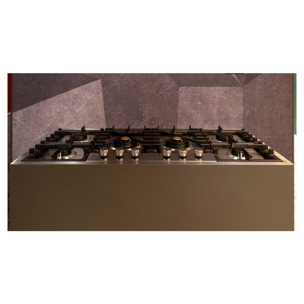 ILVE UHCPT125SSLP Professional Plus II 48 inch Built-In Gas Cooktop with Total Black Brass Burners, in Stainless Steel (6 Sealed Burners, Liquid Propane)