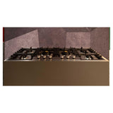 ILVE UHCPT125SSLP Professional Plus II 48 inch Built-In Gas Cooktop with Total Black Brass Burners, in Stainless Steel (6 Sealed Burners, Liquid Propane)