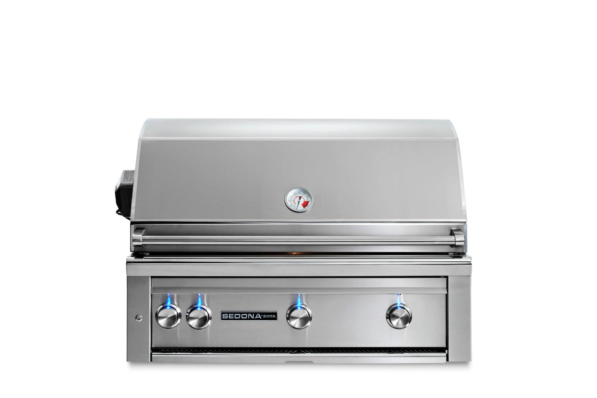 36" Sedona by Lynx Built In Grill with 3 Stainless Steel Burners and Rotisserie, NG