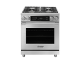 Dual Fuel Pro Range, Silver Stainless Steel, Natural Gas