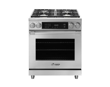 Dual Fuel Pro Range, Silver Stainless Steel, Natural Gas