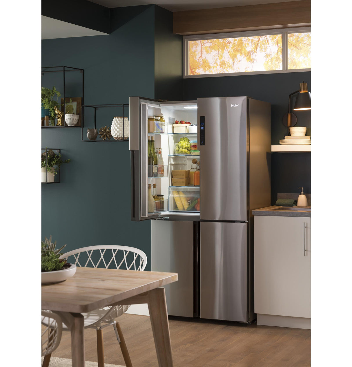 Haier ENERGY STAR® 16.4 Cu. Ft. Quad Door Refrigerator