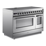 Verona Ultima 48" Induction Range with 7 Elements, Griddle and 6.5 cu. Ft. Oven Capacity in Stainless Steel
