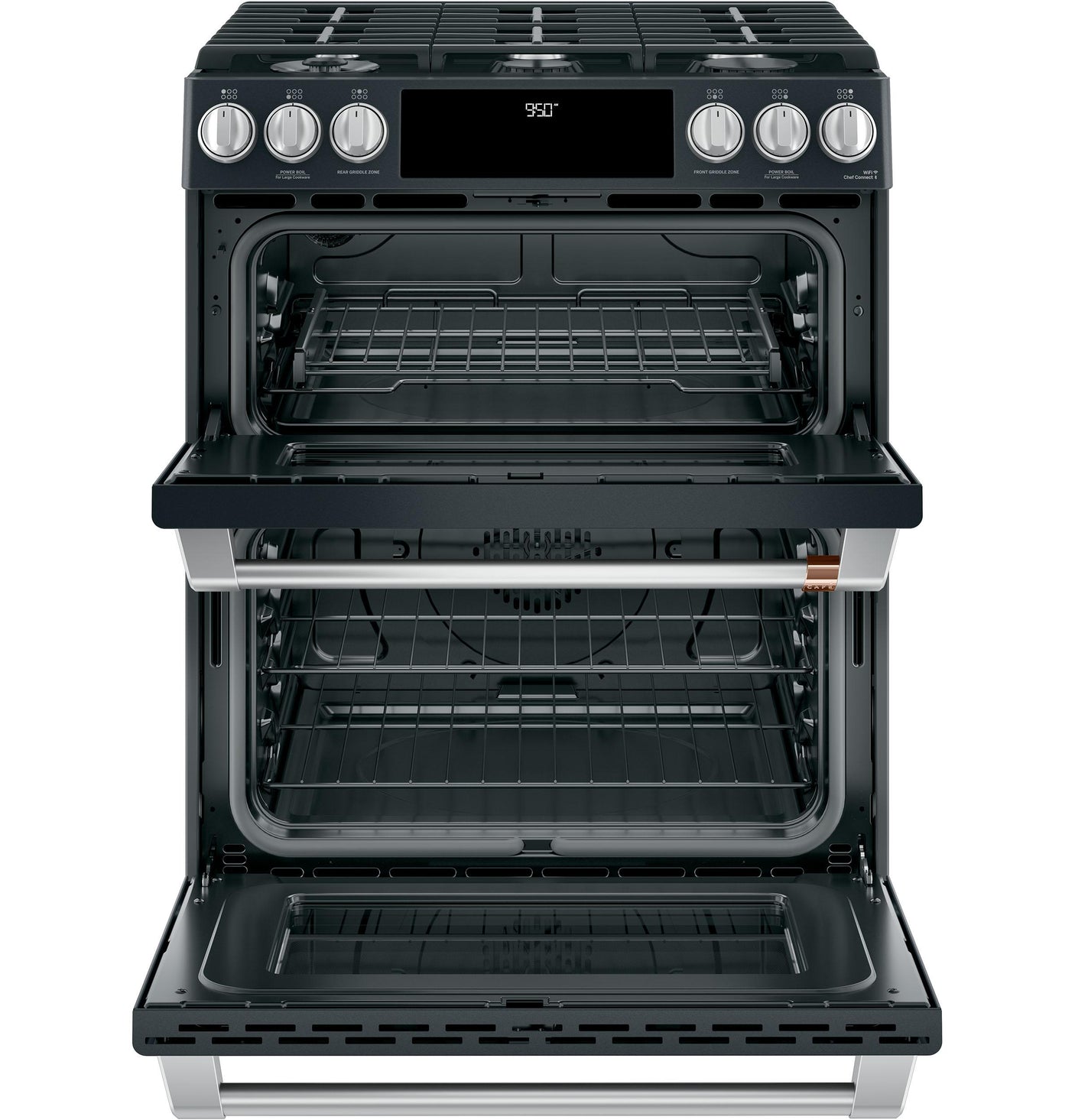 Café™ 30" Smart Slide-In, Front-Control, Dual-Fuel, Double-Oven Range with Convection