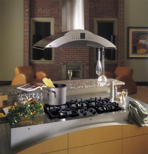 GE Monogram® 36" Black Updraft Cooktop with 5 Burners