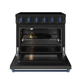36 Inch Professional Electric Range In Black/blue  Gordon Ramsay Series