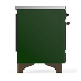 ILVE UMIB36NR3EGB Majestic III 36 inch Induction Range with 6 Elements, 3.5 cu. ft. Total Oven Capacity (Triple Glass Door, Emerald Green, Burnished)