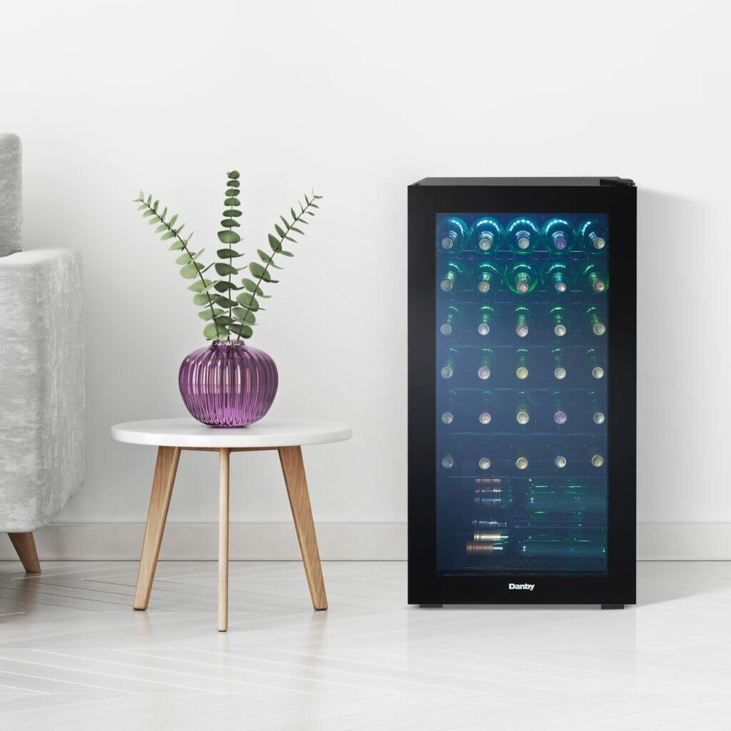 Danby 36 Bottle Free-Standing Wine Cooler in Black