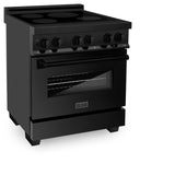 ZLINE Induction Range with a 4 Element Stove and Electric Oven in Black Stainless Steel (RAIND-BS-30)